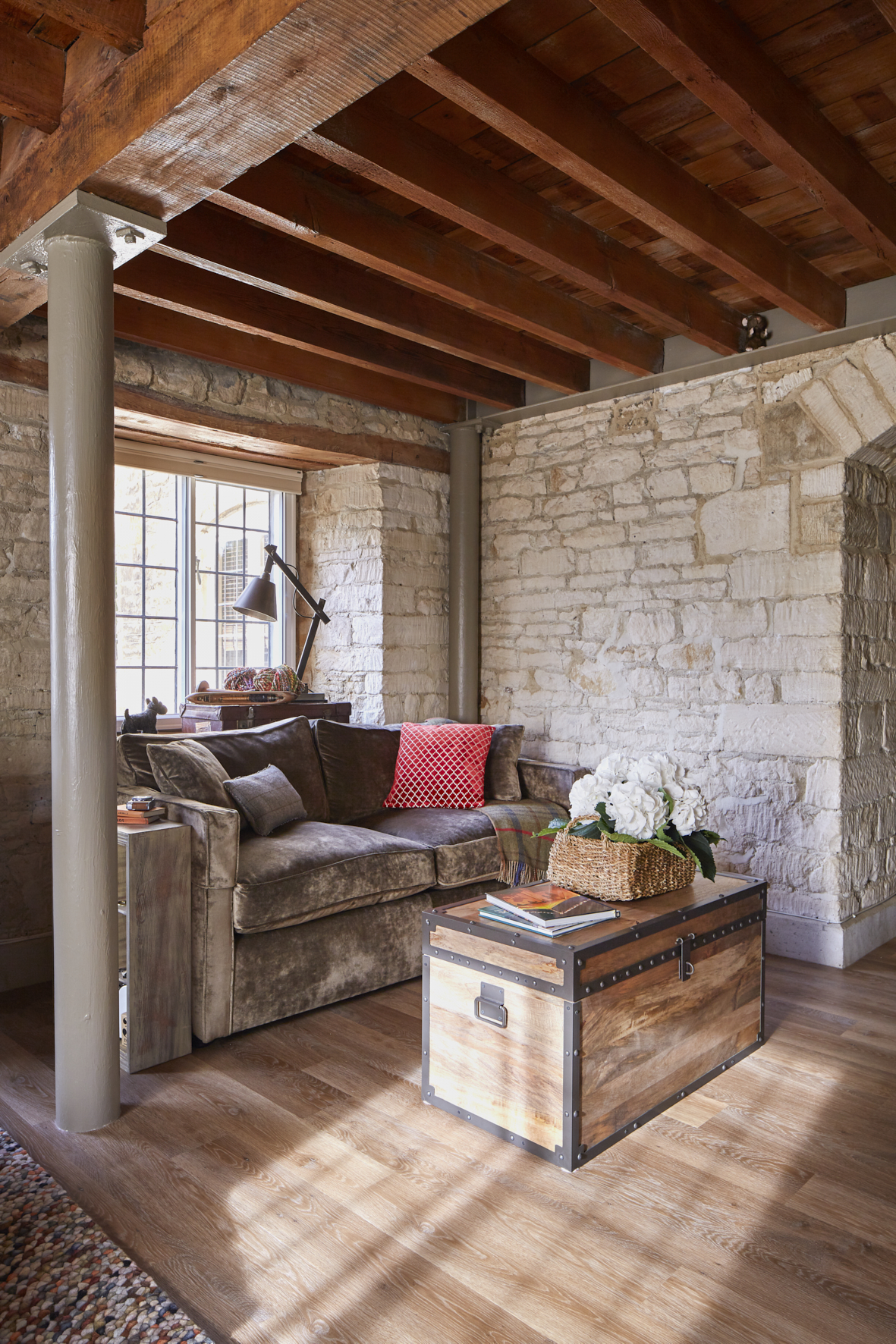 Period Living room in converted mill